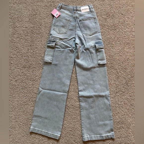 NWT Juicy Couture Cargo Flare Wide Leg Jeans - Picture 2 of 6